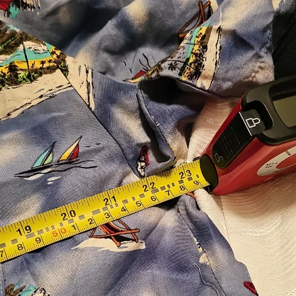 Ocean Current Multicolor Scenic Hawaiian Shirt Mens Large - Picture 7 of 10